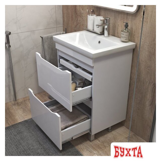 Мебель для ванных комнат Vigo Тумба под умывальник Grani 600-0-2 Como 4