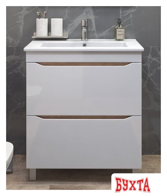 Мебель для ванных комнат Vigo Тумба под умывальник Grani 750-0-2 Оскар (дуб золотой) 3