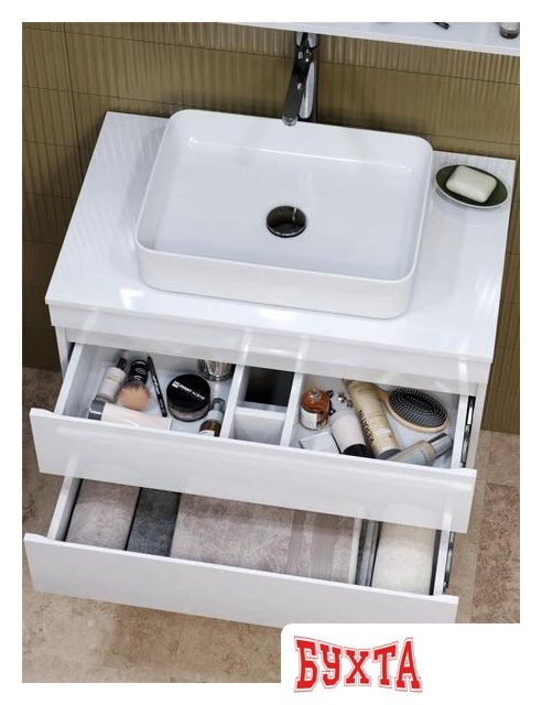 Мебель для ванных комнат Vigo Тумба под умывальник Urban 700-0-2 со столешницей подвесная 4