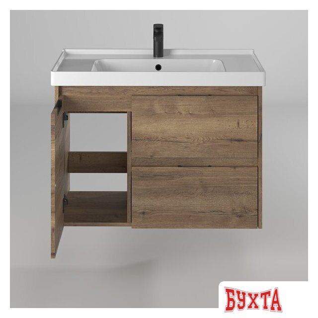 Мебель для ванных комнат Briz Тумба подвесная Берн 90 с умывальником Грэйс 3