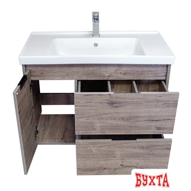 Мебель для ванных комнат Briz Тумба подвесная Берн 90 с умывальником Грэйс 5