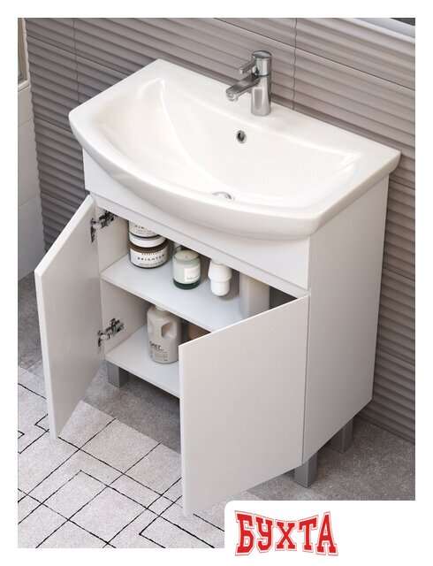 Мебель для ванных комнат Vigo Тумба Wing 600-2-0 (Балтика) белый 4