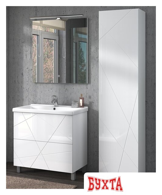 Мебель для ванных комнат Vigo Шкаф-пенал Geometry 450 3