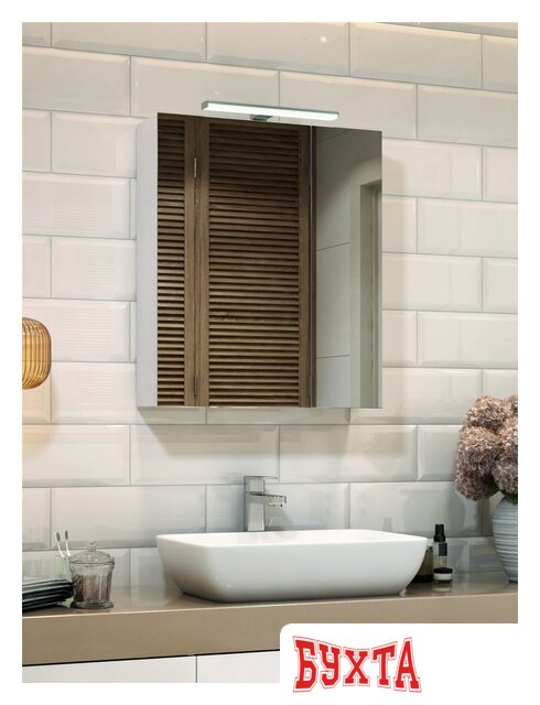 Мебель для ванных комнат Vigo Шкаф с зеркалом Plaza 700 со светильником 2