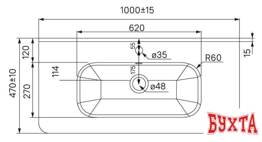 Умывальник IDDIS 0101000i28 3