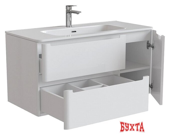 Мебель для ванных комнат IDDIS Тумба с умывальником Edifice 100 EDI10W1i95K (белый) 4