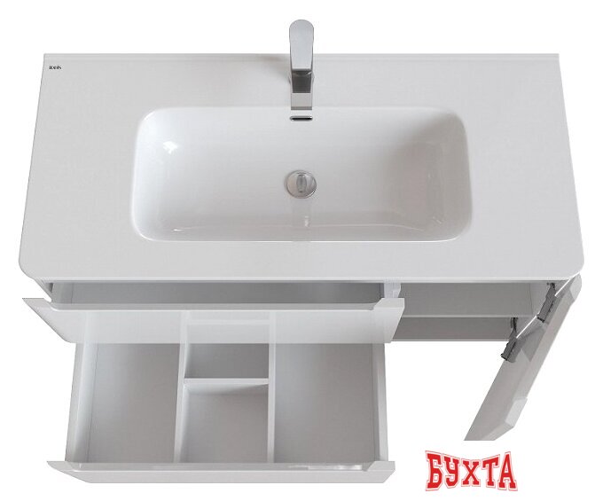 Мебель для ванных комнат IDDIS Тумба с умывальником Edifice 100 EDI10W1i95K (белый) 5