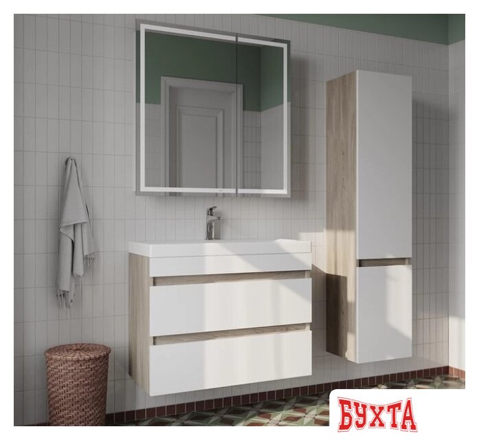 Мебель для ванных комнат IDDIS Шкаф с зеркалом Zodiac ZOD8000i99 5