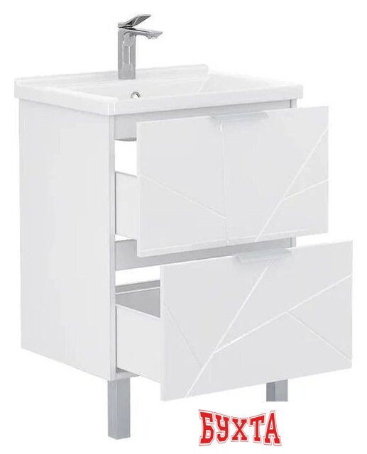 Мебель для ванных комнат Volna Тумба под умывальник Twing 80.2Y бетон 2