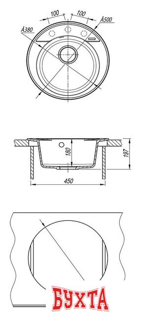 Кухонная мойка Lemark Sula 9910006 (шампань) 3
