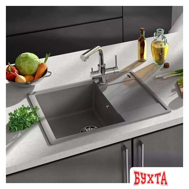 Кухонная мойка Lemark Imandra 9910021 (серый) 3