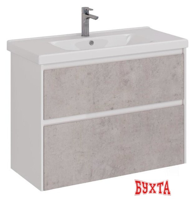 Мебель для ванных комнат Lemark Тумба под умывальник Combi 100 LM03C100T (белый глянец) 4