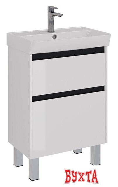 Мебель для ванных комнат Lemark Тумба под умывальник Combi 60 LM03C60T (белый глянец) 5