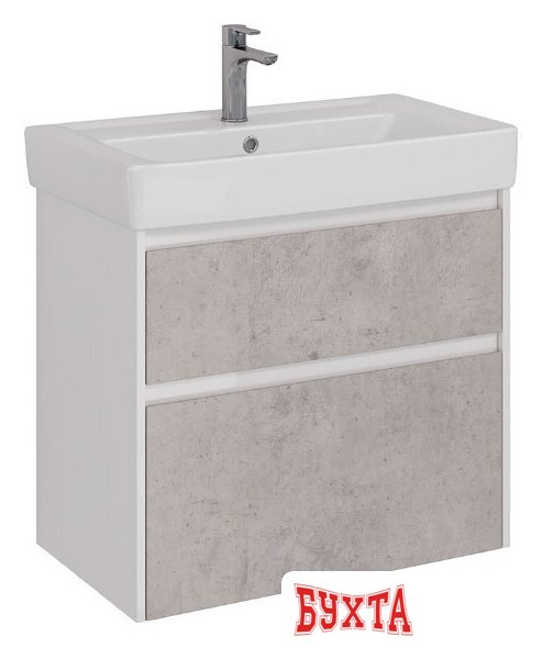 Мебель для ванных комнат Lemark Тумба под умывальник Combi 80 LM03C80T (белый глянец) 4