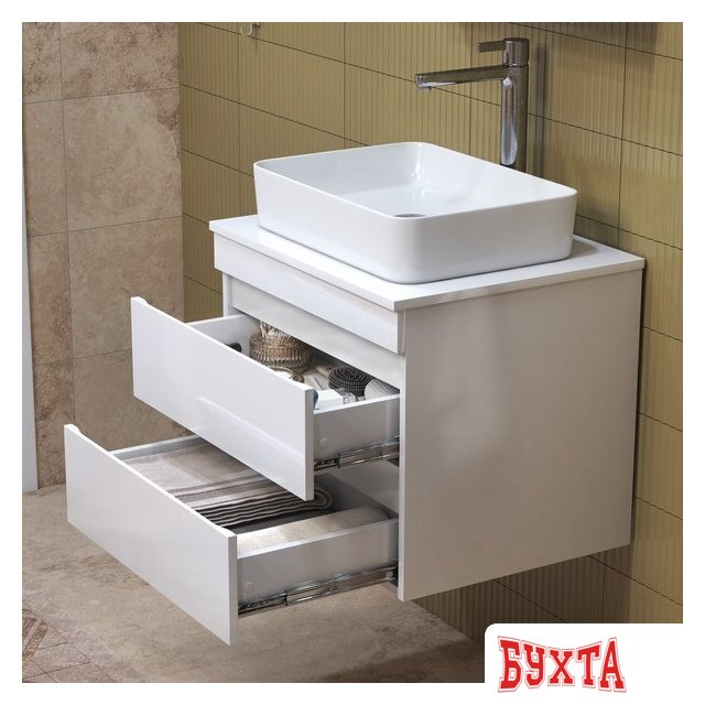 Мебель для ванных комнат Vigo Тумба под умывальник Urban 600-0-2 со столешницей навесная 5