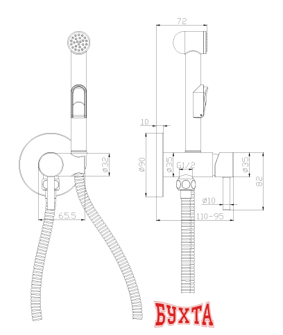 Смеситель без скрытого механизма Rossinka Silvermix X25-51 2