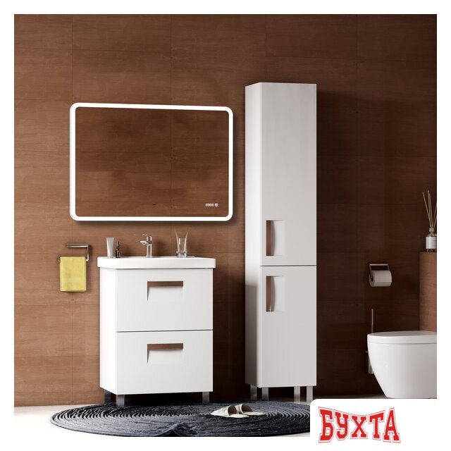 Мебель для ванных комнат Briz Зеркало Софи 100*70 с подсветкой и часами 3