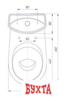 Унитаз напольный Rosa Комфорт (синий) 5