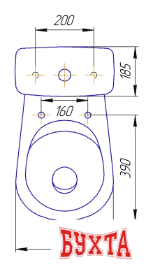 Унитаз напольный Rosa Лира белый 3