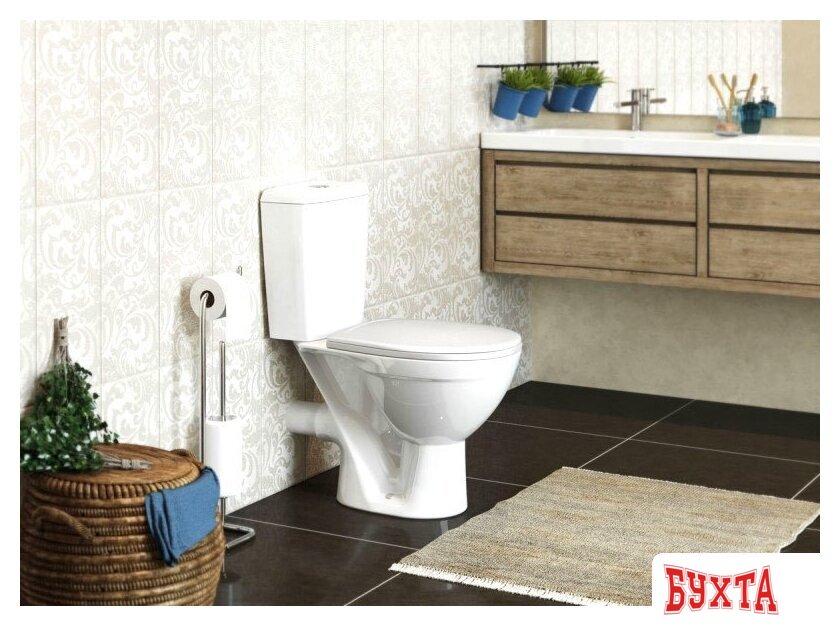 Унитаз напольный Rosa Соло (белый) 3