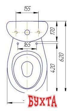 Унитаз напольный Rosa Элегант (белый) 3