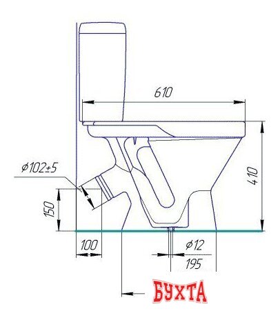 Унитаз напольный Rosa Элегант (белый) 5