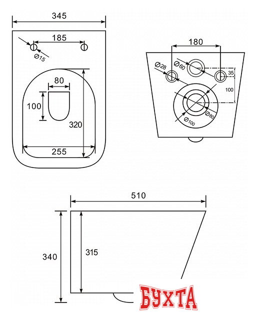 Унитаз подвесной IDDIS Bild BILRDSEi25 5