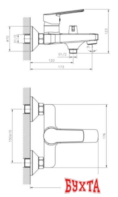 Смеситель Decoroom DR22036 2
