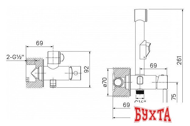Гигиенический душ IDDIS 003SBR0i08 2