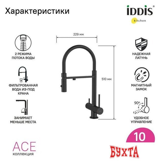Смеситель IDDIS Ace ACEBLFFi05 5