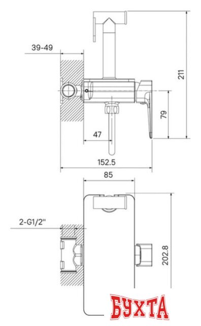 Гигиенический душ IDDIS AXESBSHi08 4