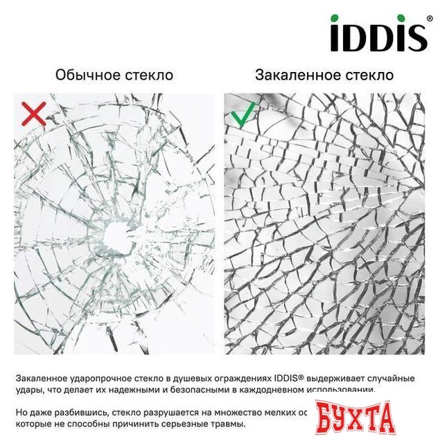 Стеклянная шторка для ванны IDDIS RAY6CS9i90 4