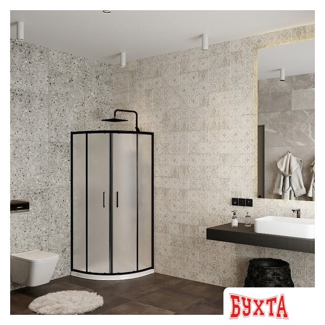 Душевой уголок Roxen Santi 55020-90BC 90х90 (матовое стекло) 5