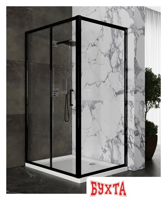 Душевой уголок Roxen Caspia 55060-100B-L 100х80 1