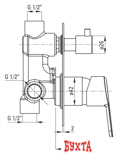 Смеситель Deante Arnika BQA 044P 2