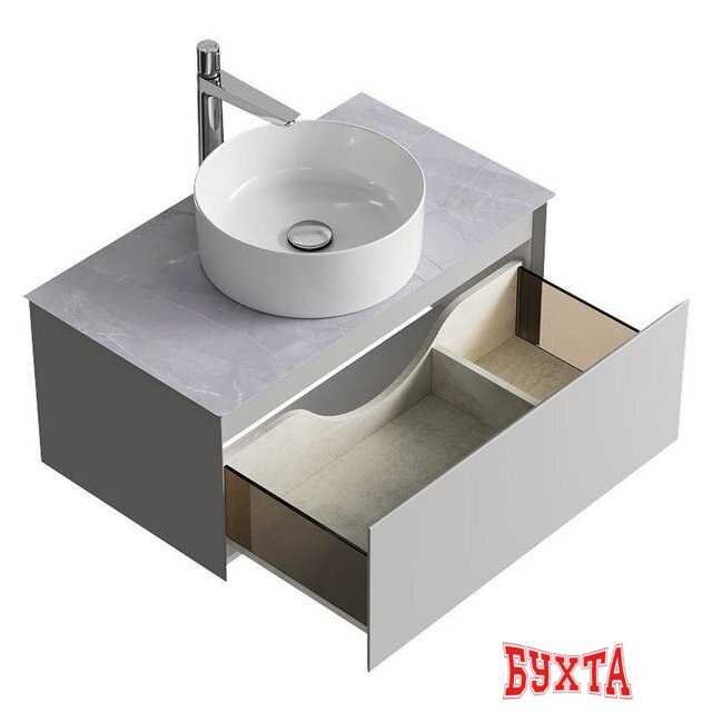 Мебель для ванных комнат Aqwella Тумба под умывальник Geometria GE01081ST+STG814X476GS 3