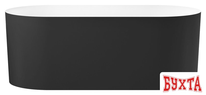 Ванна Wellsee Chalice Perfection 166x77 230603002 (отдельностоящая ванна белый глянец/мат. черн., экран, ножки, сифон-автомат глянцевый белый) 3