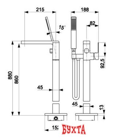 Смеситель Armatura Logon 5135-510-81 2