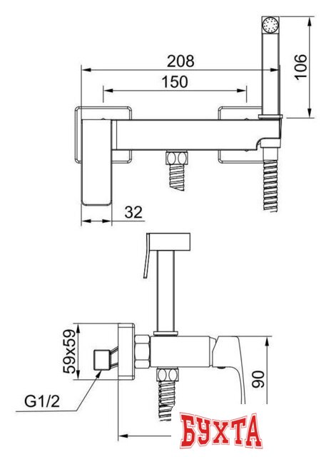 Гигиенический душ Raglo R01.51.09 2