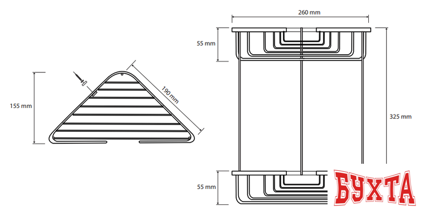 Мебель для ванных комнат Bemeta Этажерка Cytro 102308132 2