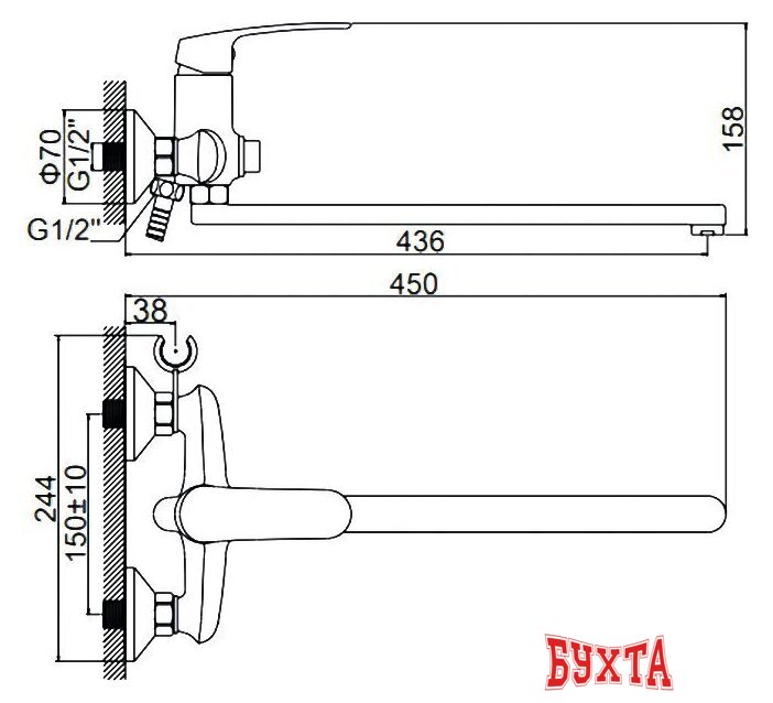 Смеситель Ledeme L2372 2