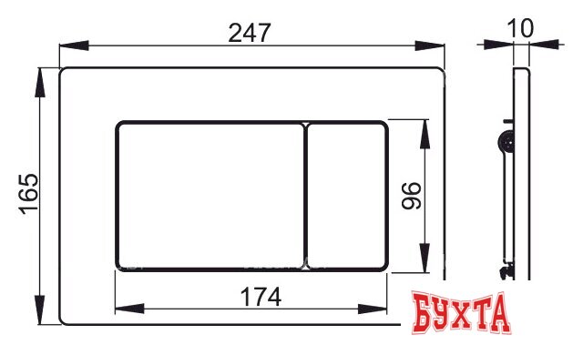 Панель смыва Alcaplast M279 2