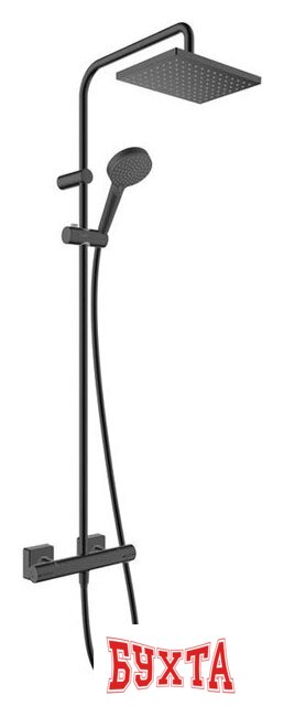 Душевая система Hansgrohe Vernis Shape Showerpipe 230 1jet 26286670 (черный матовый)