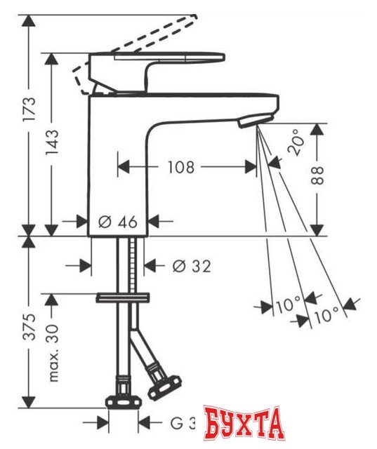 Смеситель Hansgrohe Vernis Blend 71580000 2