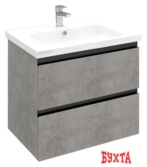 Мебель для ванных комнат Laparet Тумба под умывальник Electra 70 (хромикс серебро) 1