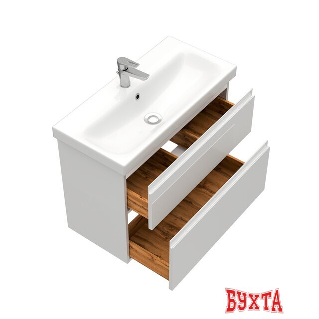 Мебель для ванных комнат Laparet Тумба под умывальник Optimum Slim 80 2