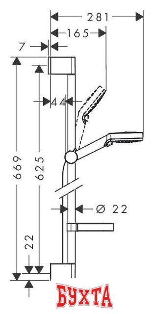 Душевой гарнитур Hansgrohe Crometta Vario [26553400] 2