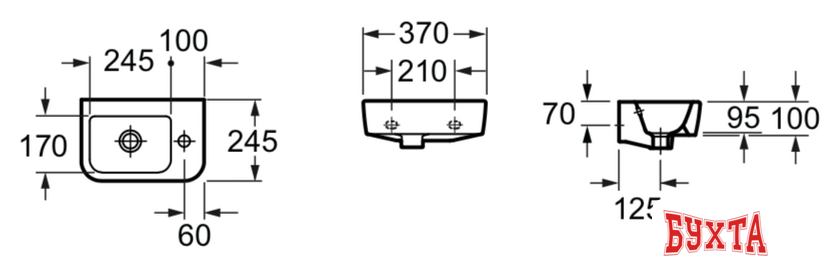 Умывальник Lavinia Boho One 33310001 R 3