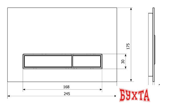 Панель смыва Lavinia Boho Relfix 3805003B (черный) 4