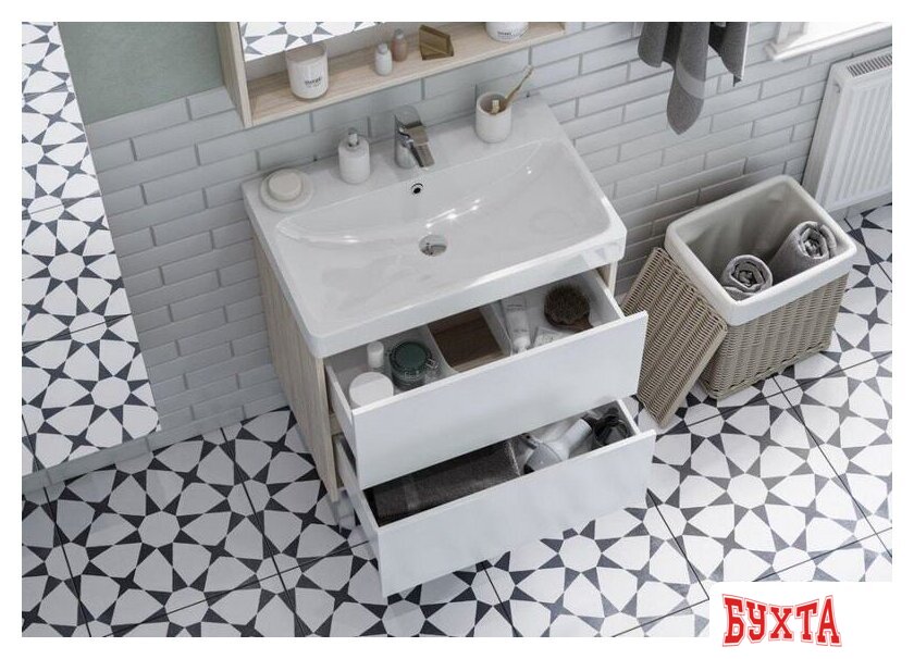 Мебель для ванных комнат Акватон Тумба под умывальник Сканди 70 1A251801SDB20 3